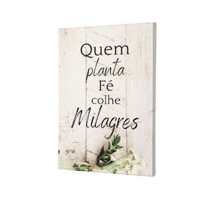 Placa Decorativa Fé E Religião - Frases Religiosas - 30x45cm