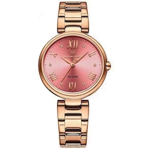 Relógio De Pulso De Aço Inoxidável Feminino Minimalista Criatvo Impermeavel Rosa