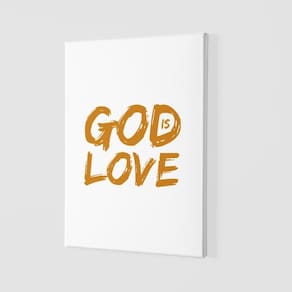 Quadro Placa Decorativa - Frase God Is Love (deus é Amor)