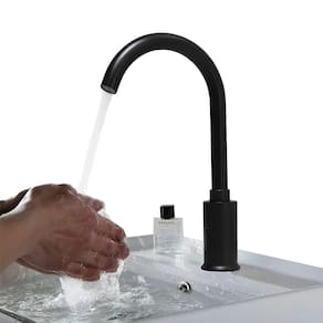 Torneira de Banheiro com Sensor de Toque Inox Automática Bica Giratória