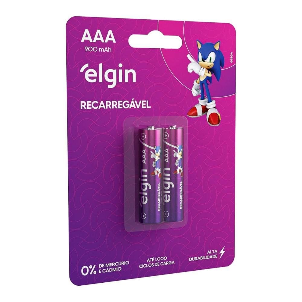 Pilha Recarregável AAA Elgin 1,2V 900MAH 2 Unidades