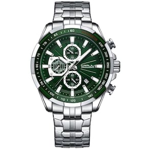 Relógio De Pulso Masculino Esportivo Resistente à água Pulseira De Aço Inoxidável Verde
