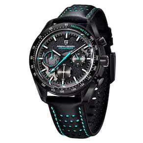 Relógio De Quartzo Design Lunar Masculino Esportivo Com Cronógrafo Impermeavel Azul
