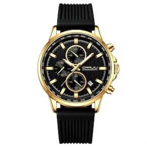 Relógio De Pulso Quartzo Masculino Design Esportivo 3atm Impermeável Dourado