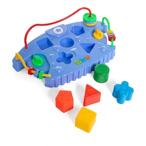 Brinquedo Infantil Passa Encaixa Mesinha Educativa 2 em 1 Com Acessórios - Tateti