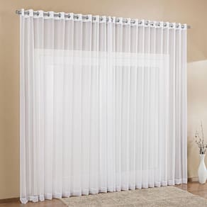 Cortina De Voil 5,00M X 2,80M Varão Simples - Branco