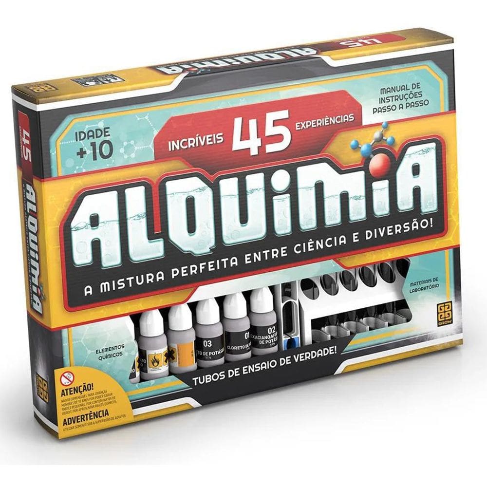 Kit Alquimia 45 Experiências Químicas De Verdade Grow Novo