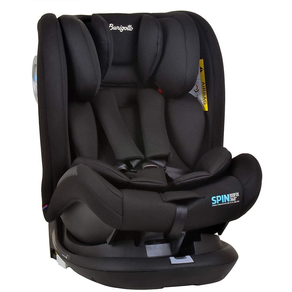 Cadeirinha Carro Spin Isofix 360 9-36 Kg Black Burigotto