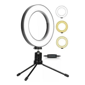 Ring Light De Mesa Iluminador De Led Tripé 6 Polegadas 16Cm