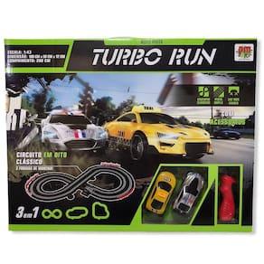 Autorama Turbo Run Circuito 3 Em 1 Luz 2 Carros 280Cm