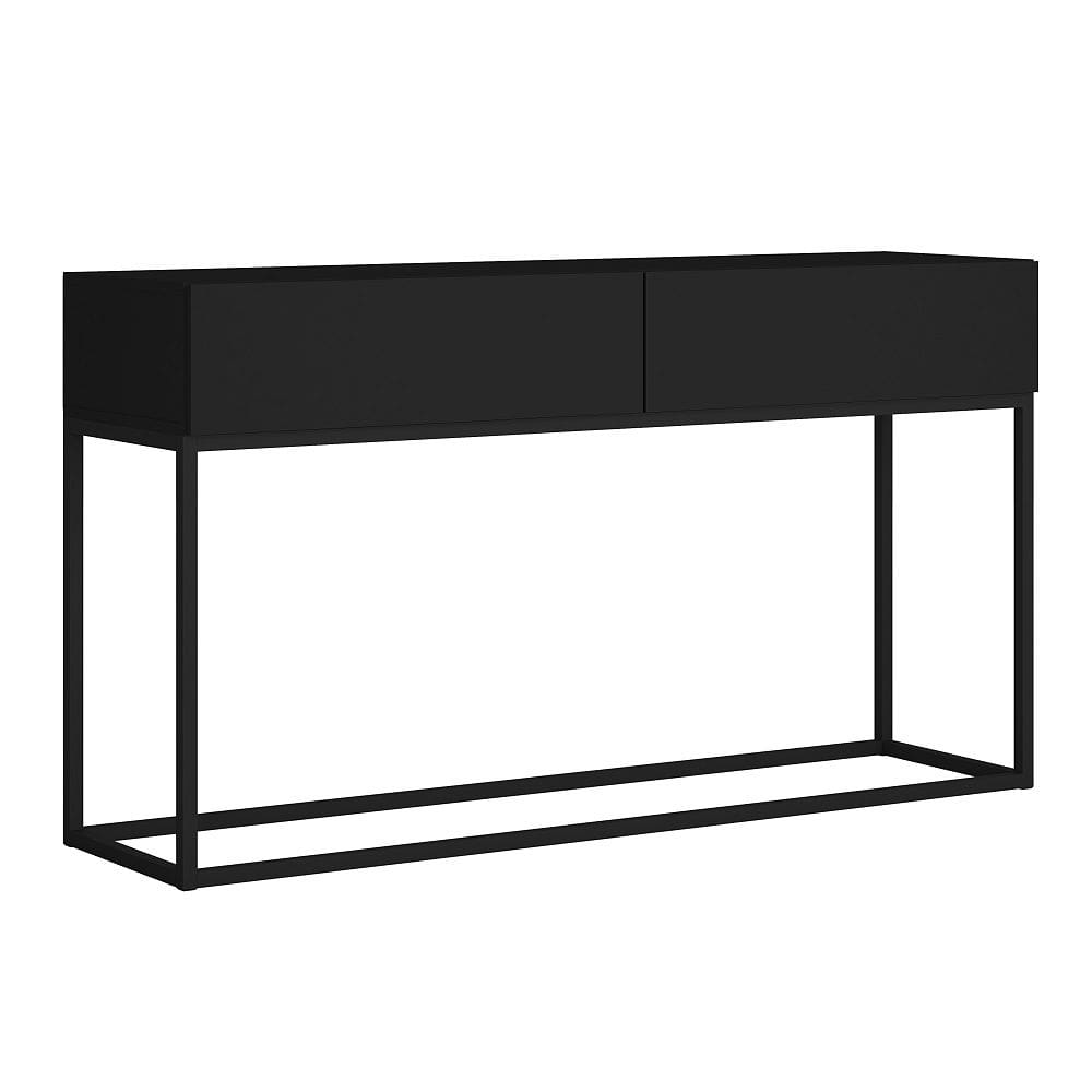 Aparador Sala de Jantar Estilo Industrial 2 Gavetas Linha Alta Preto