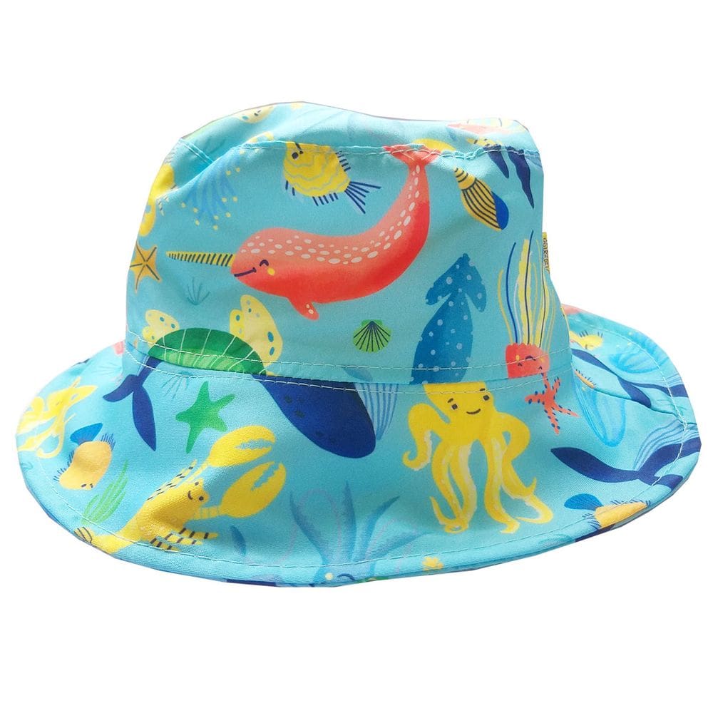 Chapéu Bebê Proteção UV Fundo do Mar Azul Everly