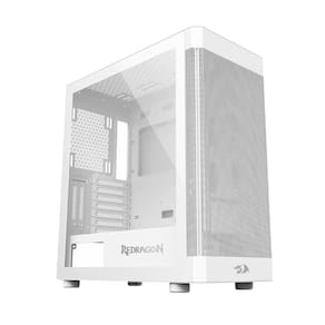 Gabinete Gamer Redragon Aeroglass Lunar White - Lateral em Vidro Temperado - USB 3.0 - CA-602W