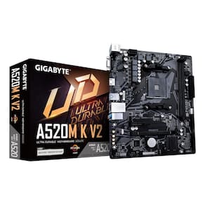 Gigabyte A520M K V2 (AM4 - DDR4 5100 O.C) - Chipset AMD A520 - USB 3.2 - Slot M.2 - Micro ATX
