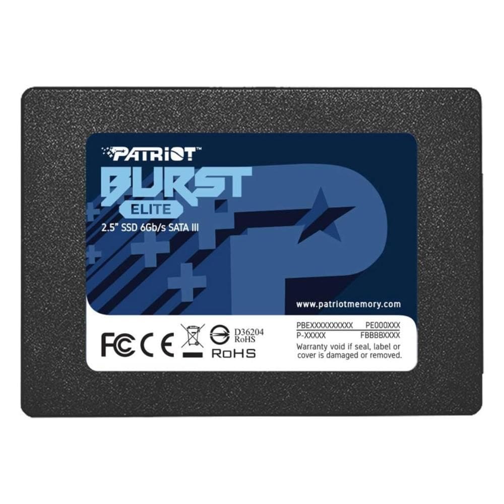 SSD 480GB Patriot Burst Elite - SATA - Leitura 450MB/s - Gravação 320MB/s - PBE480GS25SSDR