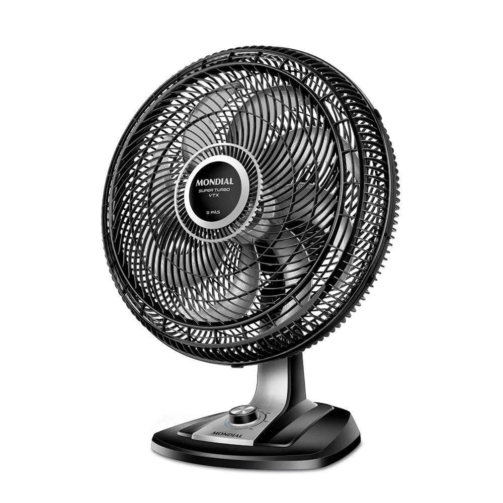 Ventilador De Mesa Mondial Super Turbo 8 Pás 150w 50cm Preto E Prata Vtx-50-8p 127v