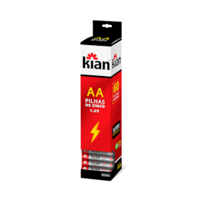 Pilha Pequena AA Zinco com 4 14249 Kian