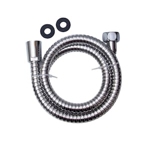 Mangueira para Ducha Metal Cromada C/1,2 para Banheiro Cinza