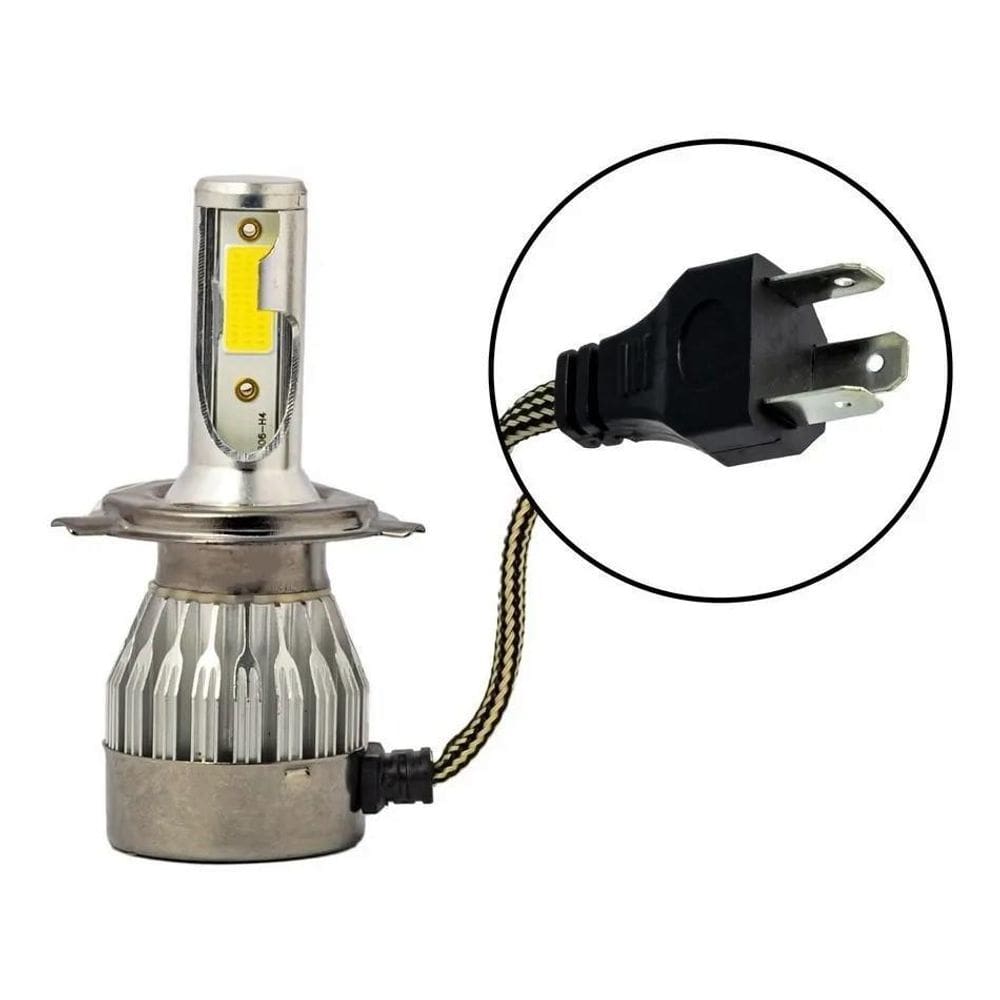 Kit Lâmpada De Led H4 Automotivo 30W V10 Luxled