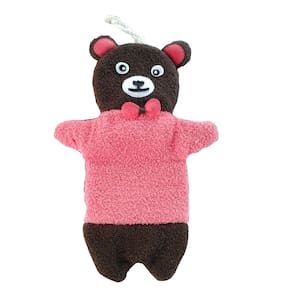 Bucha Luva Urso Marrom/Coral