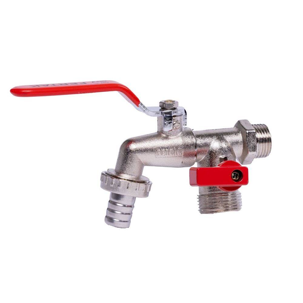 Torneira com Registro 1/2" 3/4" Multifuncional Tanques Máquinas de Lavar Mangueiras com 1/4 Volta Fertak