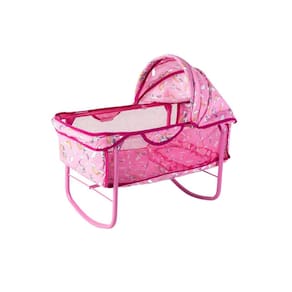 Berço Balanço Ninar Boneca Bebe Reborn Milan Luxo