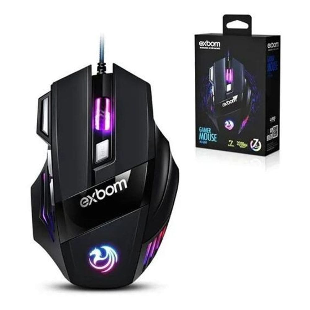 Mouse Gamer Exbom Ms-G260 7 Botões