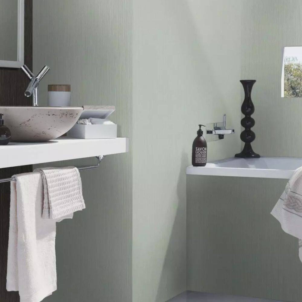 Papel de Parede African III Aspecto Têxtil Verde 537659