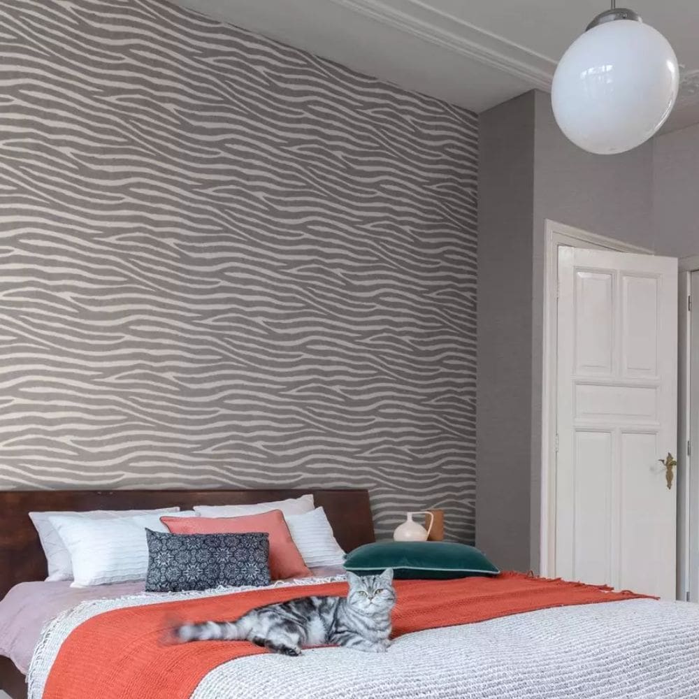 Papel de Parede African III Animal Print Branco 751734