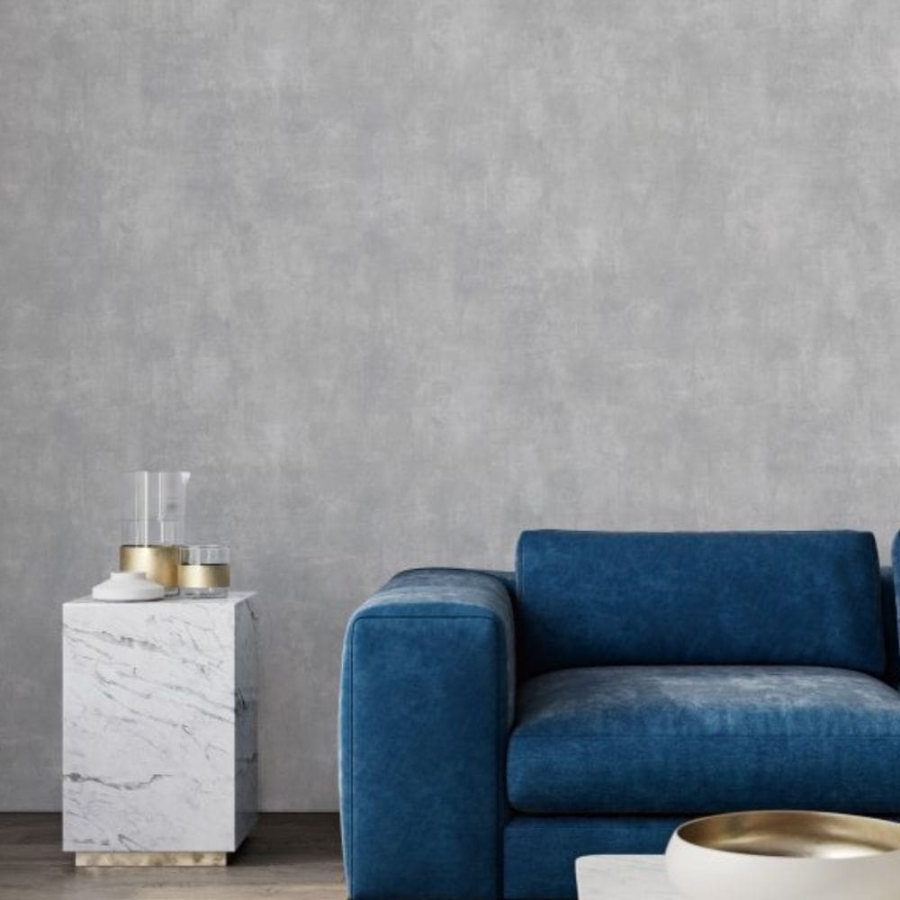 Papel de Parede Santorini Cimento Queimado Cinza SN92