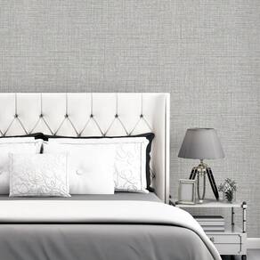 Papel de Parede Colorkey Aspecto Têxtil Cinza COL1020