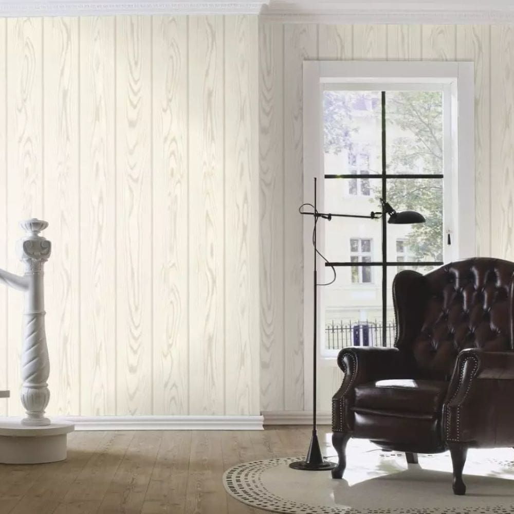 Papel de Parede African III Madeira Branco 499513