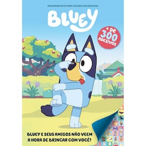 Bluey Megaprancheta para Colorir com Adesivos