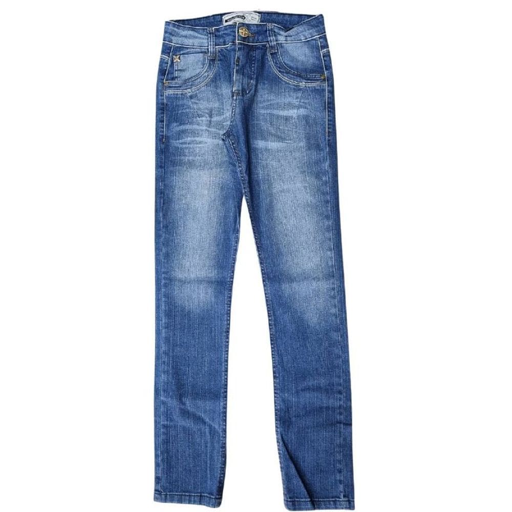 Calça Jeans Masculina Squadrão Corte Reto Jeans Azul