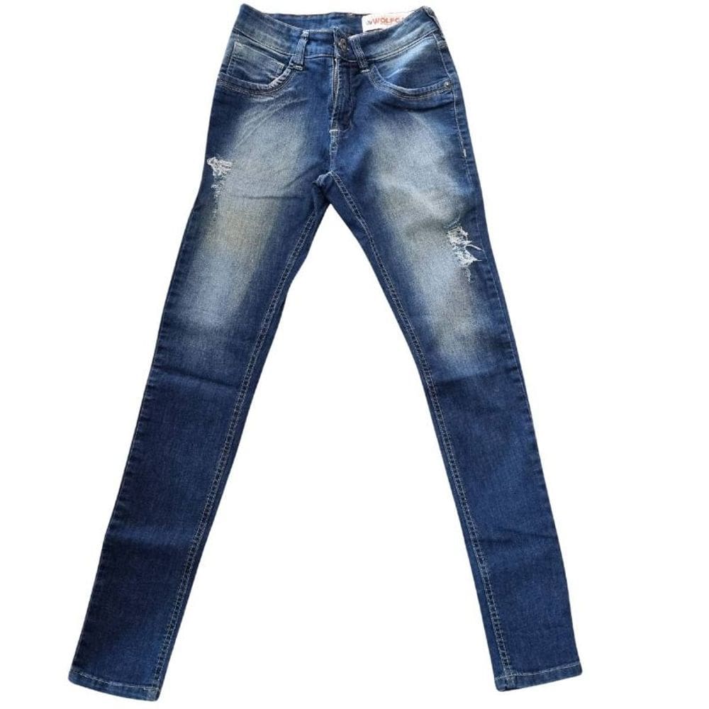 Calça Jeans Masculina Wolfgan Slim Fit Azul Escuro