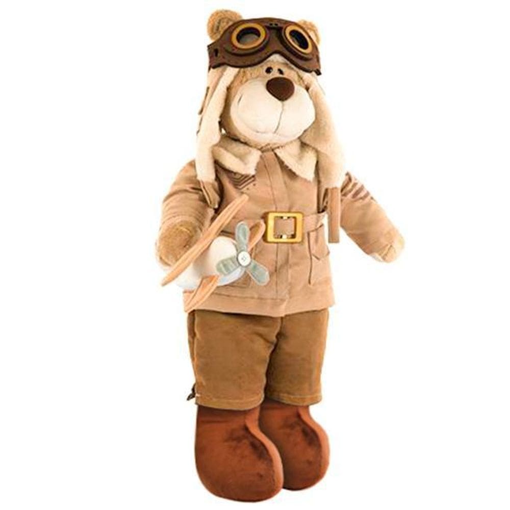 Urso De Pelúcia Bochecha Aviador Antigo 3