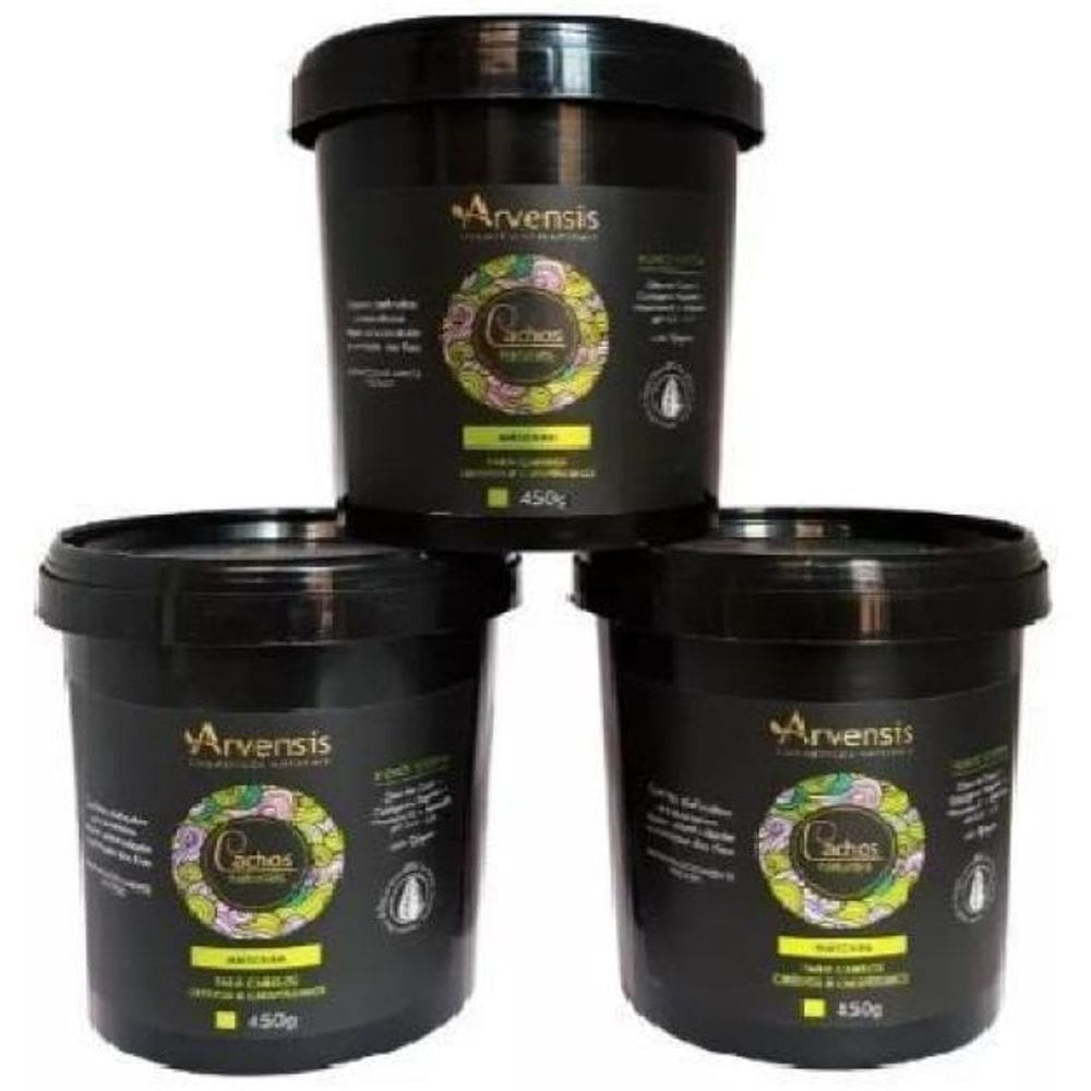 Kit Mascara Tratamento Capilar Hidratação Arvensis Crespos