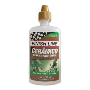 Lubrificante Bike Óleo Finish Line Cerâmico Úmido 120Ml