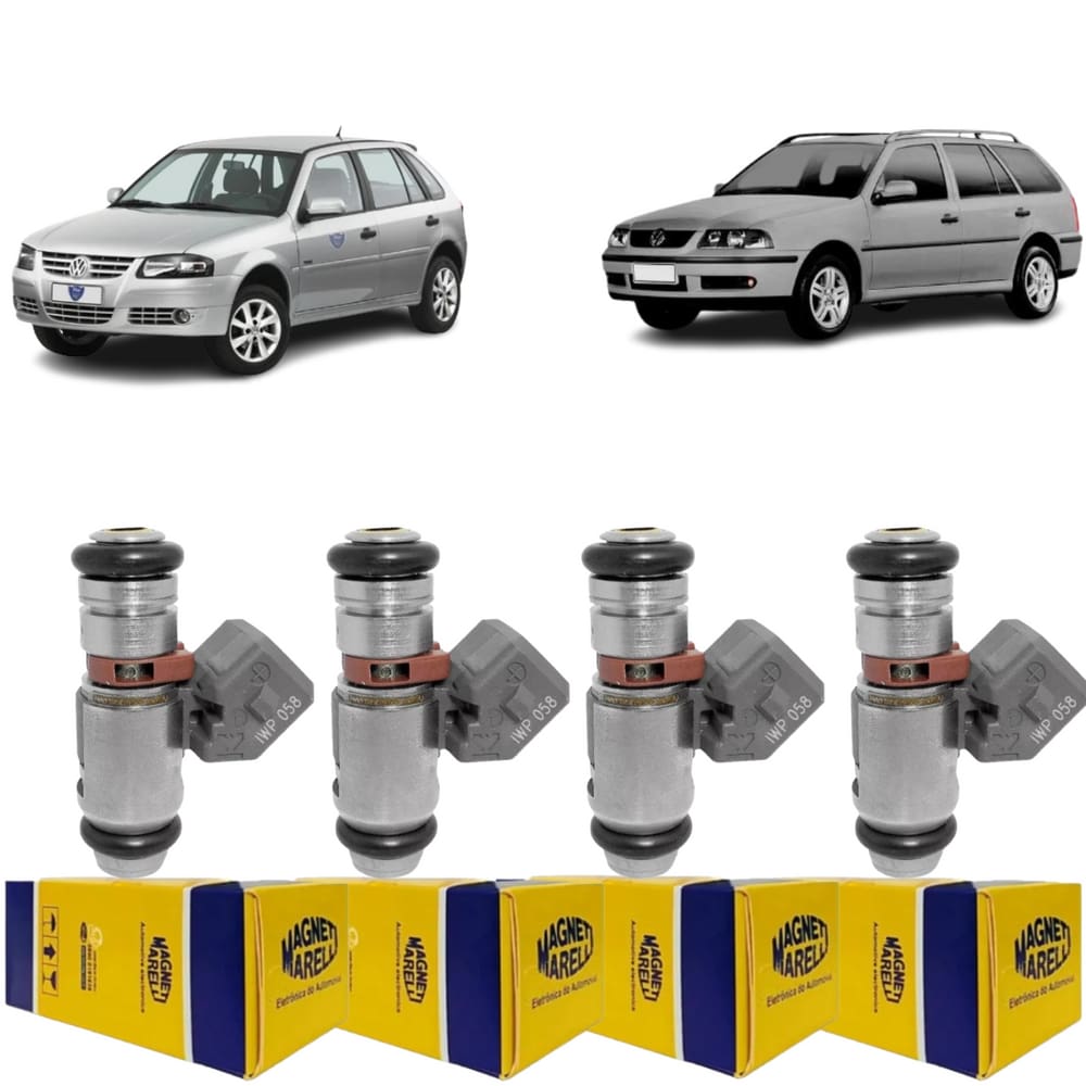 4 Bicos Injetores Gol Parati 1.0 2003 a 2020 IWP058 Magneti