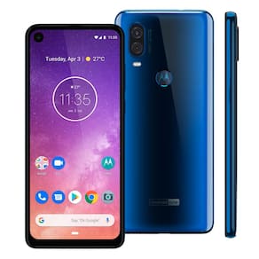 REEMBALADO: Motorola One Vision XT1970-1 128GB, 4GB RAM, Tela de 6.3 - Azul Safira