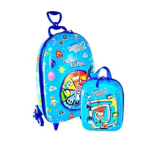 Kit Mochila De Rodas Divertidamente 3D Lancheira Escolar