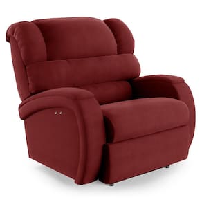 Poltrona do Papai Reclinável Napoli Power Touch Veludo Vermelho FH1 - D`Rossi