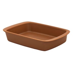 Refratária de Porcelana Média 2 L Marrom Tango Oxford