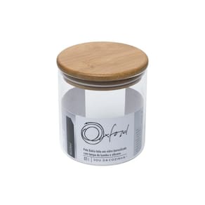 Pote de Vidro Borosilicato com Tampa de Bambu 600 ml Oxford