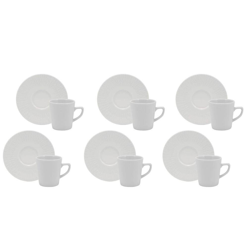 Conjunto de Xícara de Café com Pires 06 Peças Aspen Schmidt