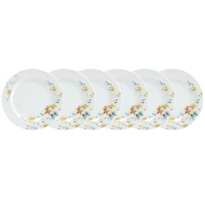 Conjunto de Pratos de Sobremesa 06 Peças Mônica Schmidt