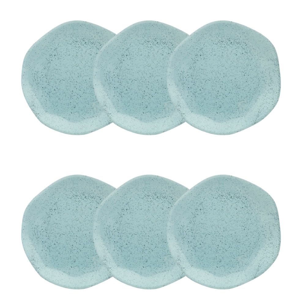 Conjunto de Pratos de Sobremesa 06 Peças Blue Bay Oxford