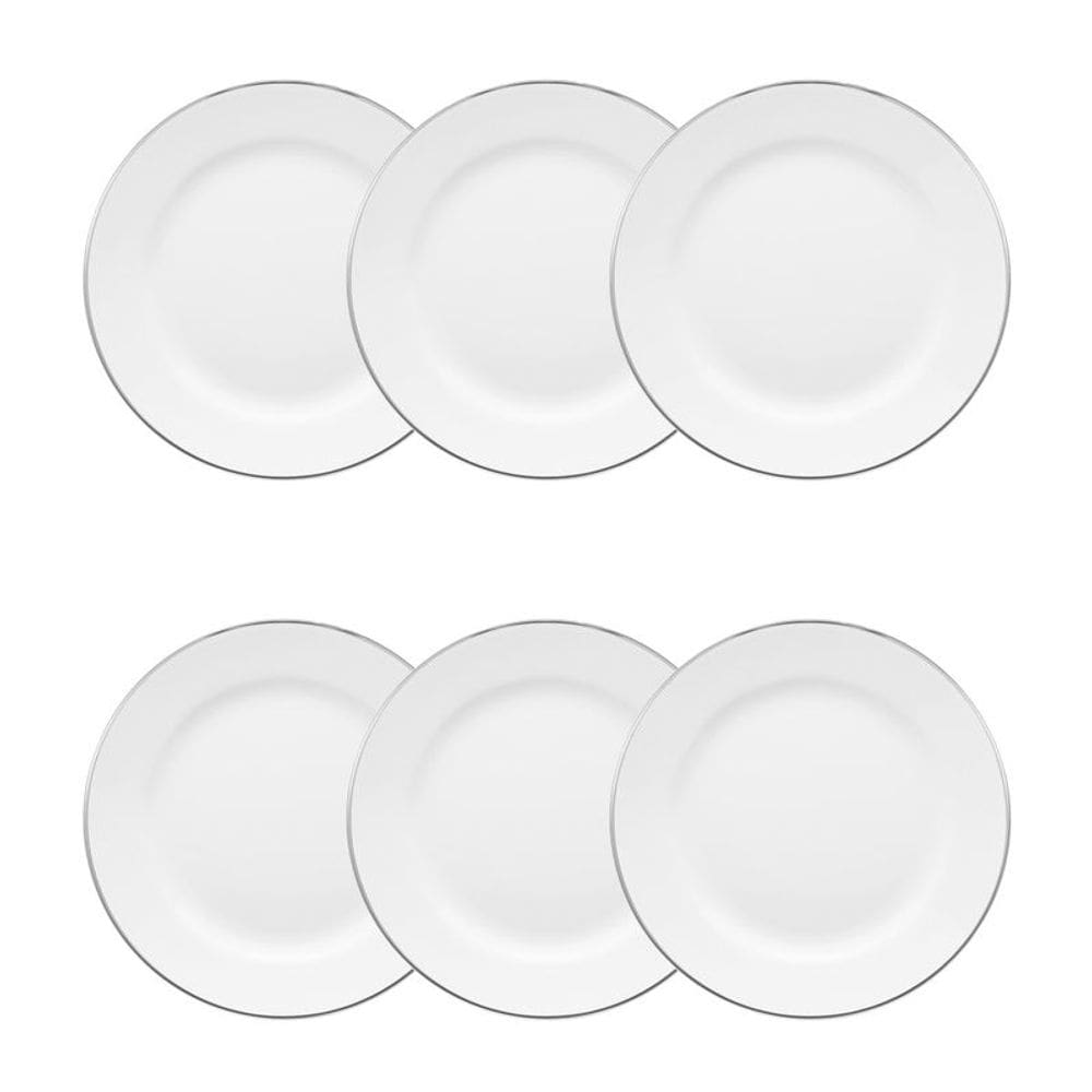 Conjunto de Pratos Sobremesa 06 Peças Isabel Oxford