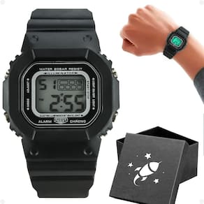 Relógio Digital Infantil Menino Silicone Criança + Caixa Alarme Prova Dágua Cronômetro Esportivo