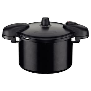 Panela de Pressão Valência Black 24 cm 7 L em Alumínio com Revestimento Cerâmico Preto Tramontina 20565/424